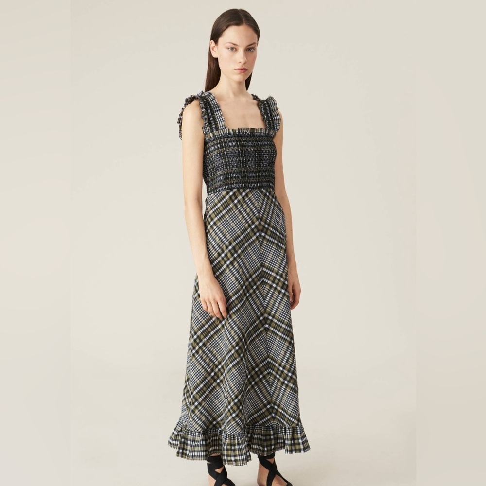 Ganni - Seersucker Check Dress